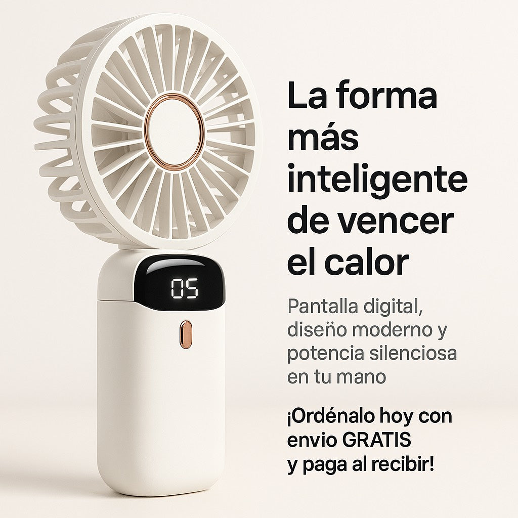 Ventilador Portátil Recargable de 5 Velocidades